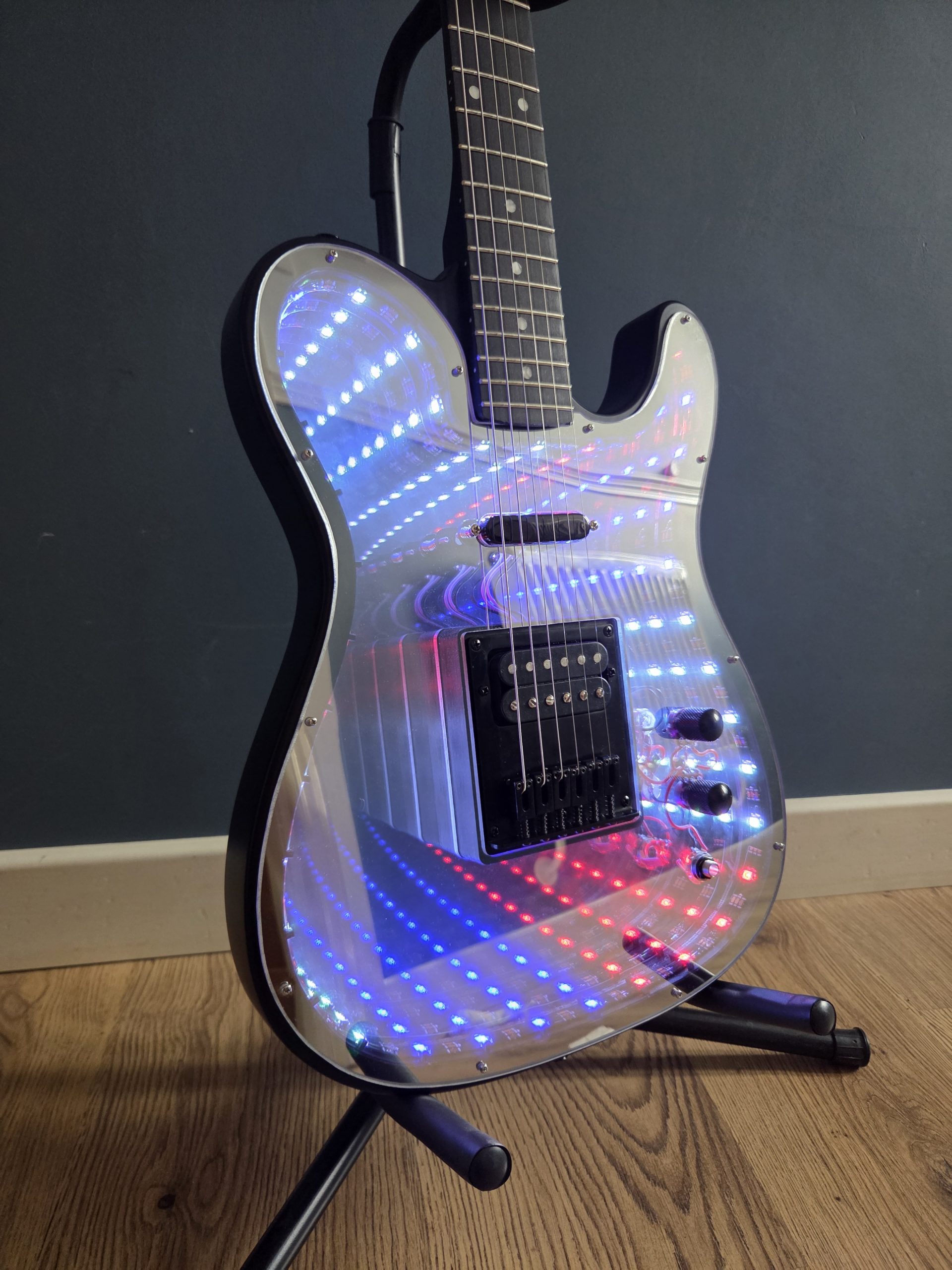 Harley Benton TE-20HH SBK Infinity Mirror Guitar - Image 12